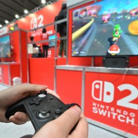 「ニンテンドースイッチ2」のメディア向け体験会で並べられた「マリオカートワールド」のコーナー＝東京都渋谷区で2025年4月3日午前9時12分、手塚耕一郎撮影