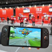 体験会でメディア向けに公開された「Nintendo　Switch2」＝東京都渋谷区で2025年4月3日午前10時14分、手塚耕一郎撮影