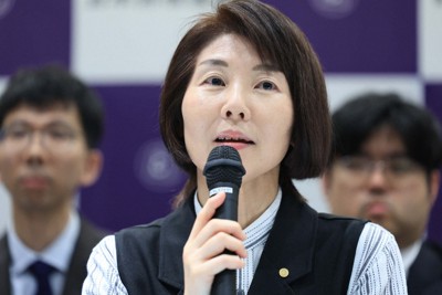 日本将棋連盟の新会長に選ばれた清水市代女流七段＝東京都渋谷区の将棋会館で2025年6月6日午後7時57分、宮武祐希撮影