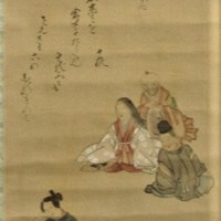 六歌仙を題材に大田南畝らが賛を寄せた絵（窪俊満・画）＝今治市河野美術館提供