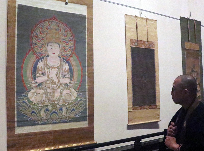 絵画「大日如来像」を公開 奈良博が返却 和歌山・高野山霊宝館で