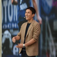 ドイツパビリオンのイベントでドイツでの生活を語る長谷部誠さん＝大阪市此花区で2025年6月11日、生野貴紀撮影