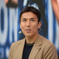 ドイツパビリオンのイベントでドイツでの生活を語る長谷部誠さん＝大阪市此花区で2025年6月11日、生野貴紀撮影