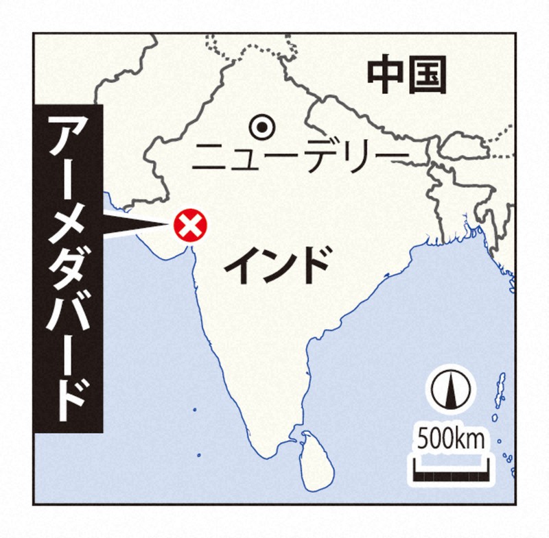 インドのアーメダバードの地図