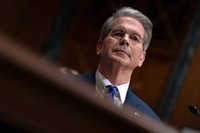 スコット・ベッセント米財務長官＝米ワシントンD.Cのキャピトル・ヒルで2025年6月12日、AP