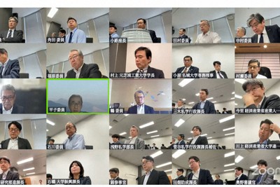 文部科学省の私立大学の在り方検討会議の様子＝スクリーンショット