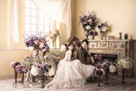 結婚するカップルに人気の韓国風フォトウエディング＝スタジオルミナス提供