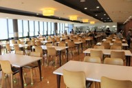 下関市役所の本庁舎食堂。食堂休止後は休憩室として利用される