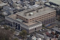 京都地裁＝京都市中京区で2025年2月16日、本社ヘリから久保玲撮影