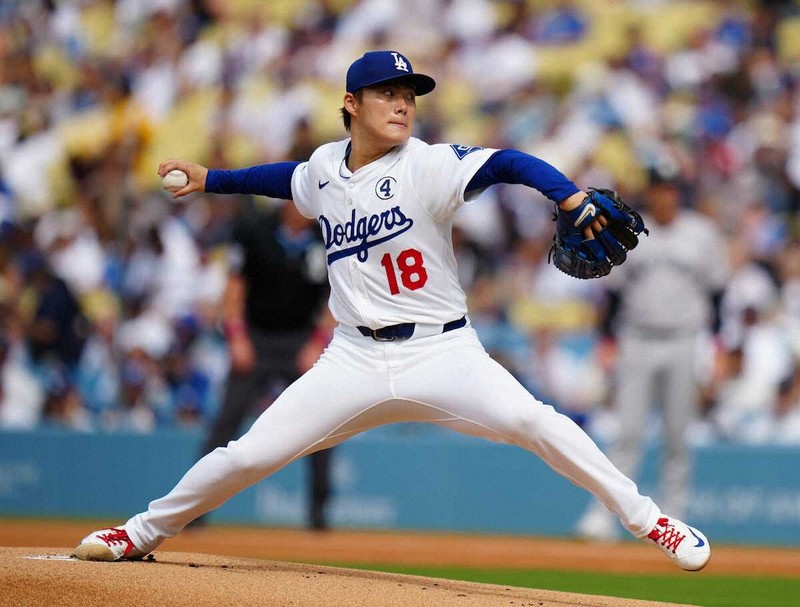 山本由伸投手
ノーヒットノーラン達成記念フォトフレーム 山本由伸の快投にLA記者は軒並み高評価！ WS打線を手玉に取る奪