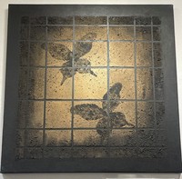 Diplomat and abstract sand artist Takashi Hattori's work titled 