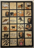 Diplomat and abstract sand artist Takashi Hattori's work titled 
