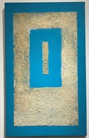 Diplomat and abstract sand artist Takashi Hattori's work titled 