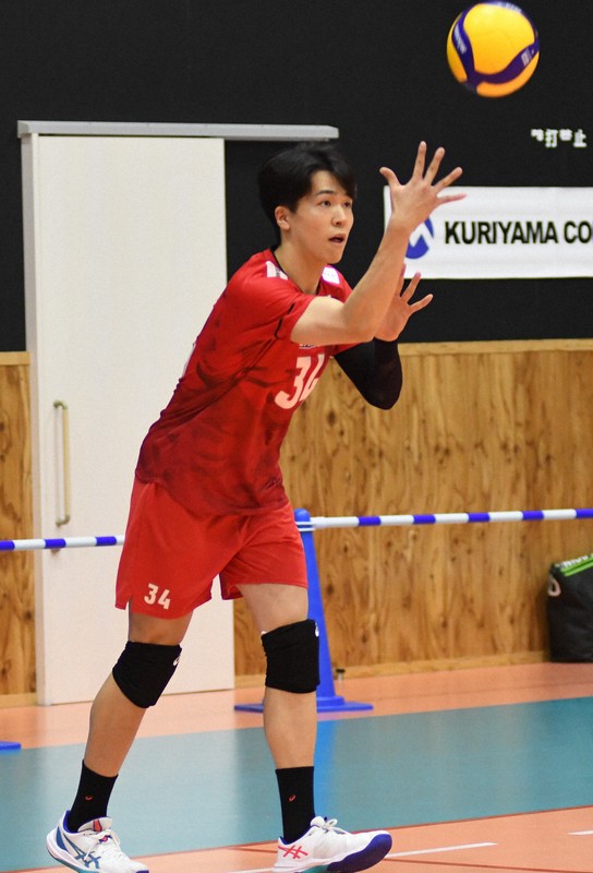 バレー推し：後藤陸翔「レベルアップするしか先はない」 日本B代表練習