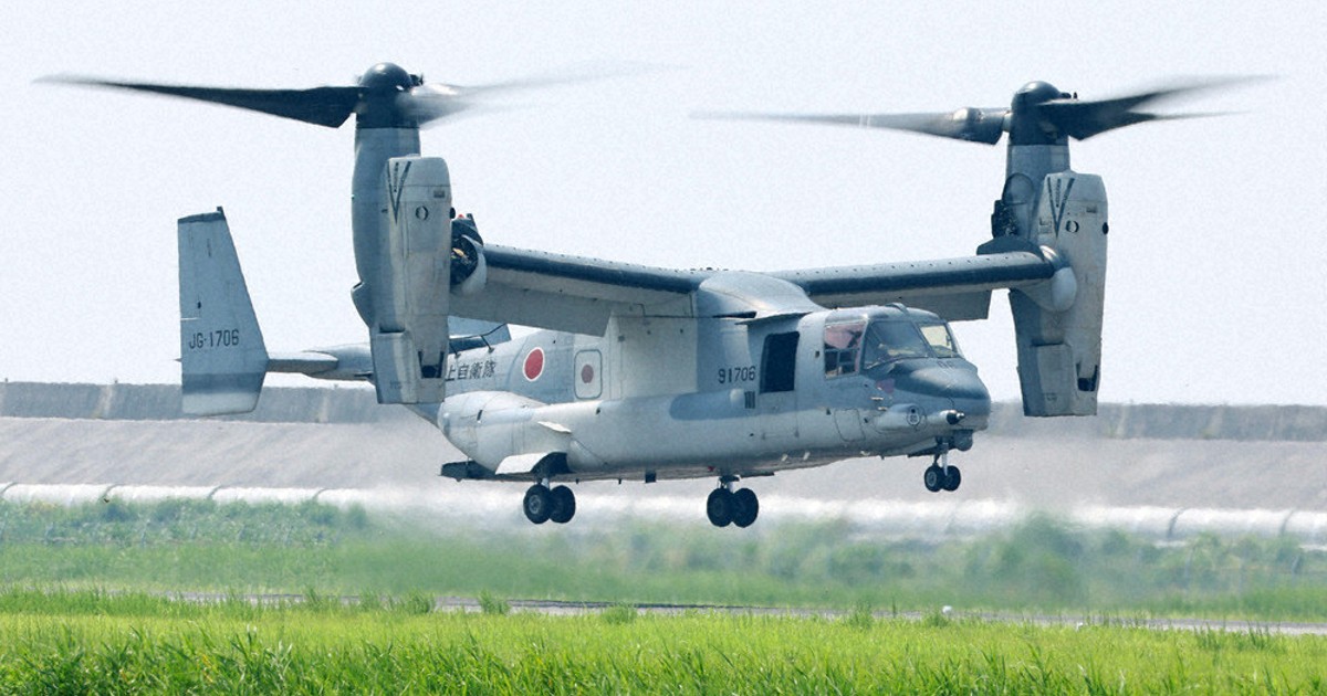 オスプレイ 抗議と拍手 佐賀司令「安全」を強調 | 毎日新聞