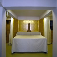 10年ぶりに報道陣に公開された原爆供養塔の地下納骨室＝広島市中区の平和記念公園で2025年7月16日午前10時52分、佐藤賢二郎撮影