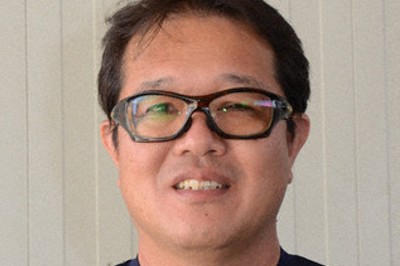 愛知県安城市の稲作農家・稲垣巨樹さん＝愛知県安城市で2025年6月18日、梶原遊撮影