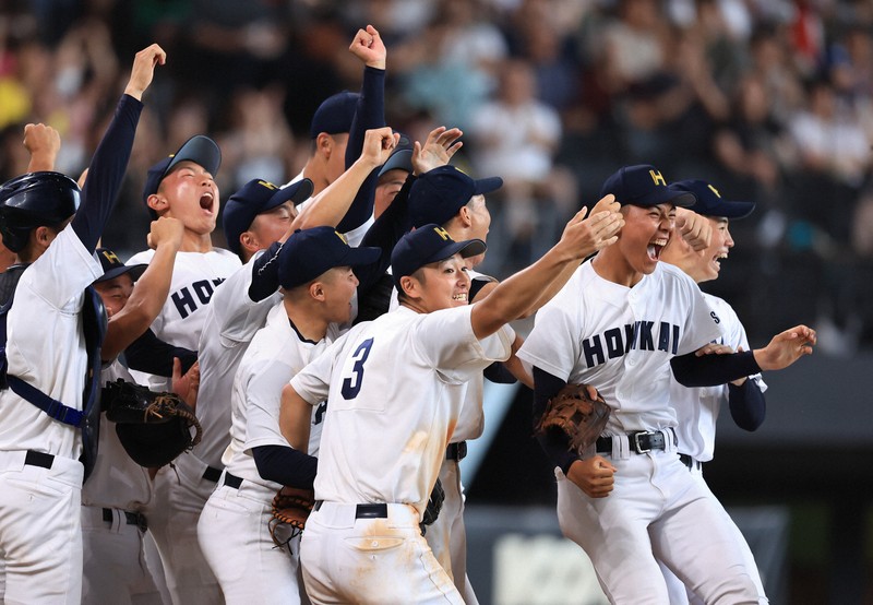 北海が夏の甲子園出場決める 高校野球・南北海道決勝で札幌日大を破る
