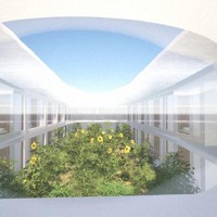 「旧香川県立体育館再生委員会」が示した1棟ホテル案のイメージ図