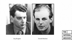 「ケンブリッジ・スパイ」のガイ・バージェス（左）とドナルド・マクリーン＝英国立公文書館によるオンラインイベントのスクリーンショット