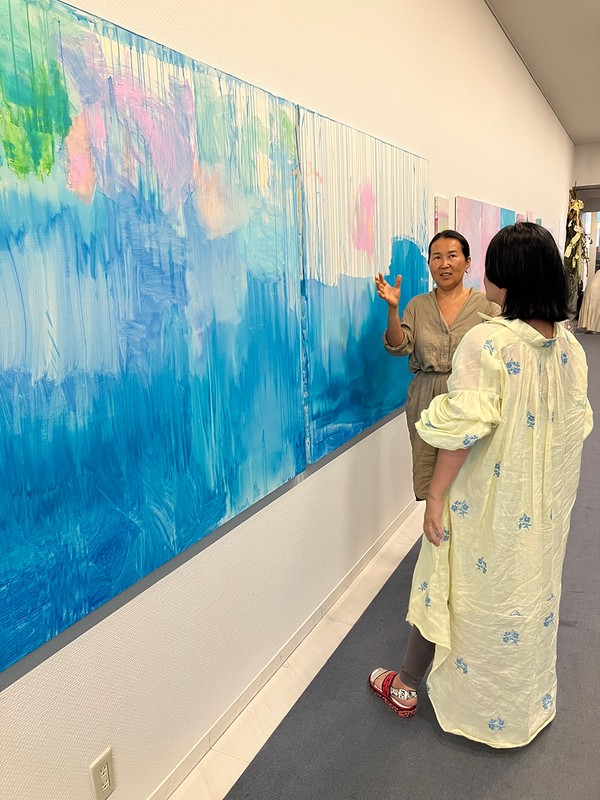 【最終価格】山崎美弥子さん絵画「OCEAN AND SKY」150×150 最終価格】山崎美弥子さん絵画「OCEAN AND SKY」150×150 - メルカリ