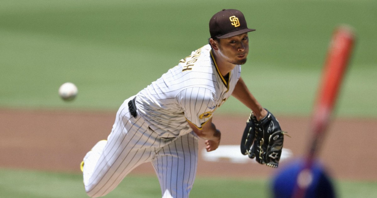Baseball: Darvish picks up 1st win, Ohtani leaves mound with cramps