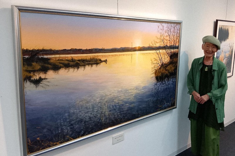 写実性あふれる原郷の風景 水巻の画家 佐藤幸乃さん作品展 芦屋町の