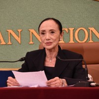 バレエや平和への思いを語る森下洋子さん＝東京都千代田区で2025年7月4日、河慧琳撮影