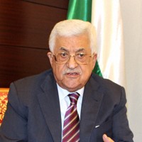 パレスチナ自治政府のアッバス議長＝ヨルダン川西岸パレスチナ自治区ラマラの議長府で2016年2月9日夕、大治朋子撮影