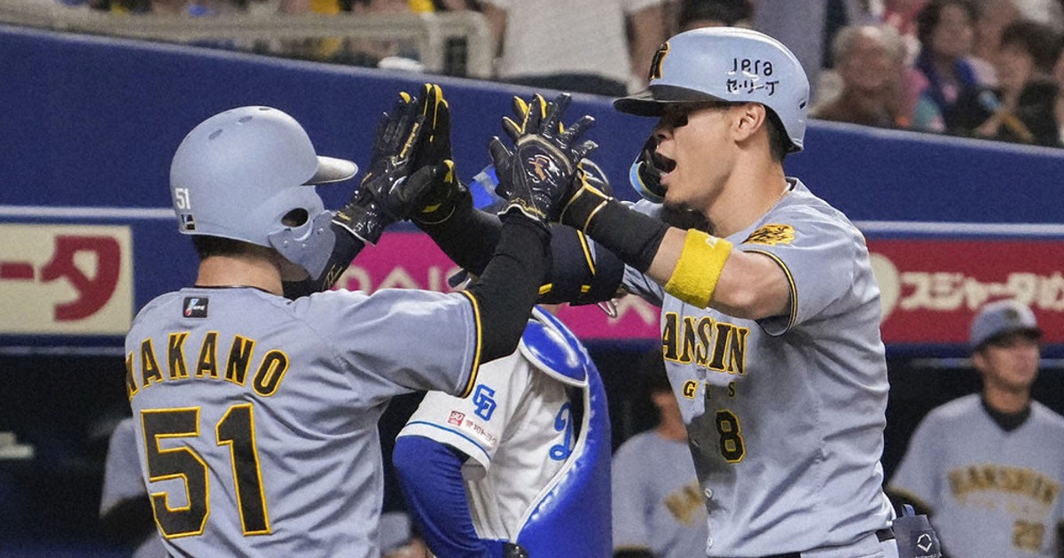 プロ野球：プロ野球 阪神6－2中日 4番の一撃 虎、最速60勝 輝、逆境
