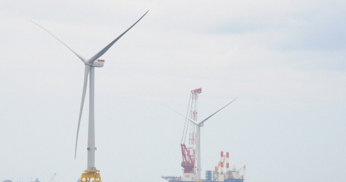 国内最大の羽根 建設佳境の響灘洋上風力発電所で見学会 北九州 | 毎日新聞