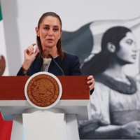 メキシコのシェインバウム大統領＝メキシコ市で2025年7月14日、ロイター