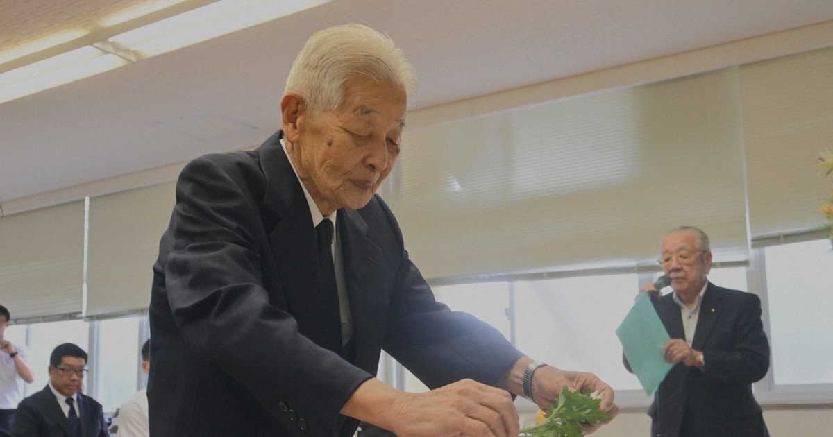「またあした」の5分後、原爆が　友亡くした92歳、慰霊祭に初参列
