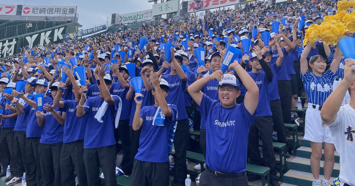 アルプススタンドも青一色 鮮やかユニホームの青藍泰斗 夏の甲子園