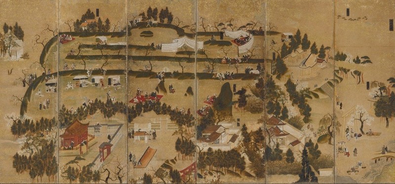 躑躅ケ岡花見図」 県指定文化財に 審議会答申 仙台市博物館所蔵 ／宮城