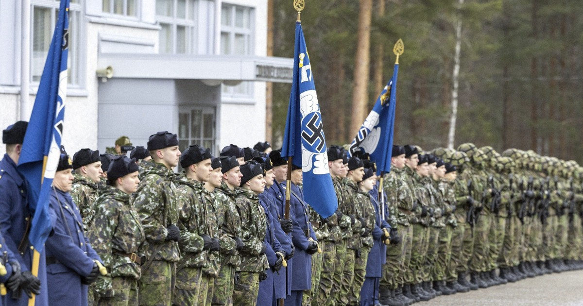 Swastikas still linger on some flags in Finland's air force, but are on the way out