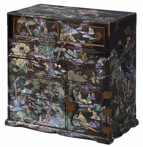 絵画 螺鈿 らでん 古美術 青貝細工 手渡し可能 島根県 絵画 螺鈿