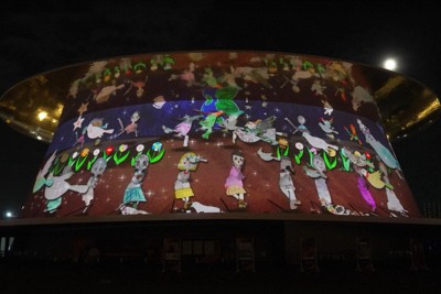 万博でプロジェクションマッピング上映 福岡の高大生が制作 | 毎日新聞