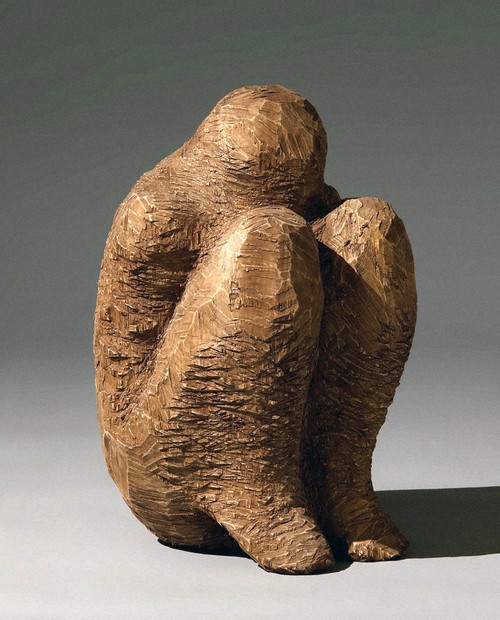 避難移住、吉野の木で彫刻 安藤栄作さん作品展 13日から県立美術館