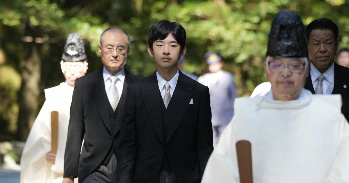 Japan's Prince Hisahito visits Ise Jingu shrine to report on coming-of-age ceremony