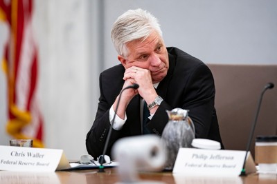 ウォラーFRB理事。次期議長の有力候補（2024年3月、ワシントン）Bloomberg