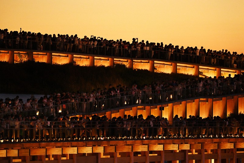 大阪・関西万博 EXPO2025 大屋根リング夜景ポスター B1特大