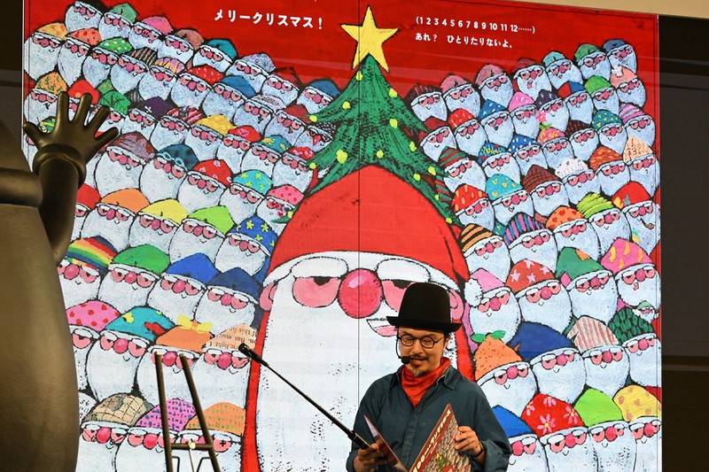 【貴重】絵本作家　谷口智則　サンタクロース 版画 1階-2階】絵本作家 谷口智則さんグッズ＆版画 期間限定ショップ