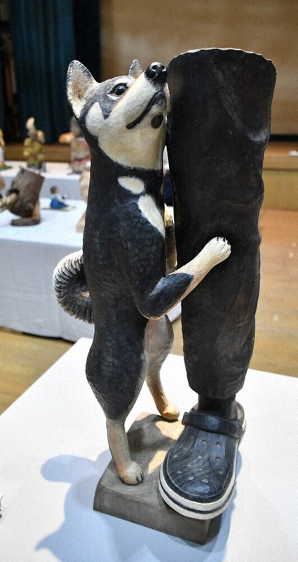 木彫公募展 水嶋さん（養父）文科大臣賞 知事賞は北川さん（丹波