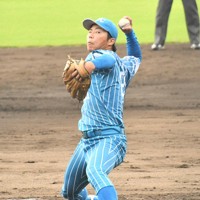 【大和高田クラブ－全足利クラブ】1失点完投した大和高田クラブの西陸和投手＝2025年9月14日、石川裕士撮影
