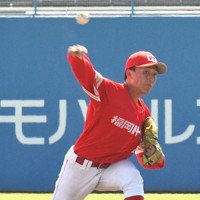 【福岡トヨタFTサンダース－大和高田クラブ】力投する福岡トヨタFTサンダース先発の増木