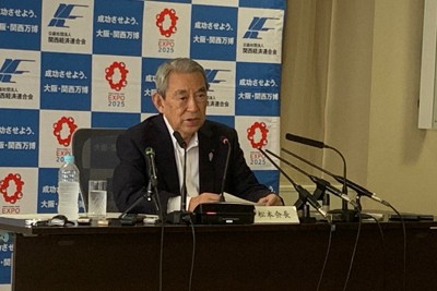 関西経済連合会の松本正義会長＝大阪市北区で2025年9月17日午後、新宮達撮影