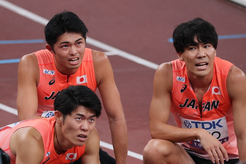 世界陸上20日夜 4×400mリレー、日本は予選敗退 [写真特集1/26] | 毎日新聞