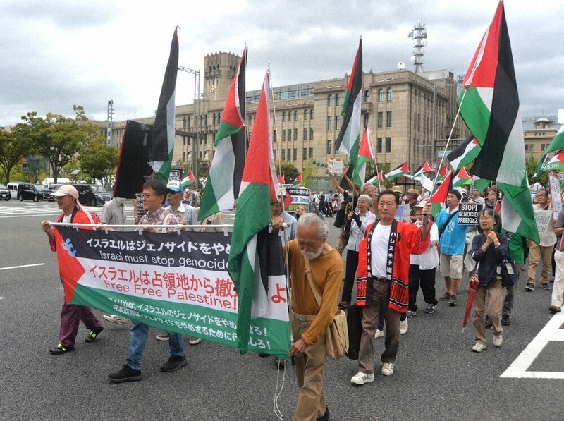 ガザでの殺戮やめろ」 京都市内、イスラエルへ抗議デモ ／京都 | 毎日新聞