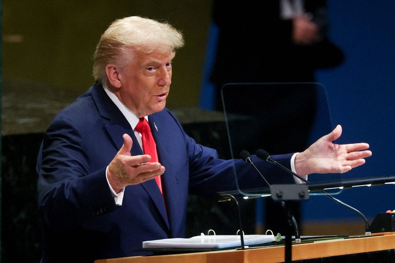 トランプ氏が国連を強く批判 気候変動対策は「詐欺」 一般討論演説で